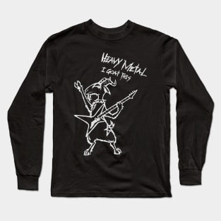 Heavy Metal Goat Guitarist Guitar Playing Gothic I Goat This Long Sleeve T-Shirt
